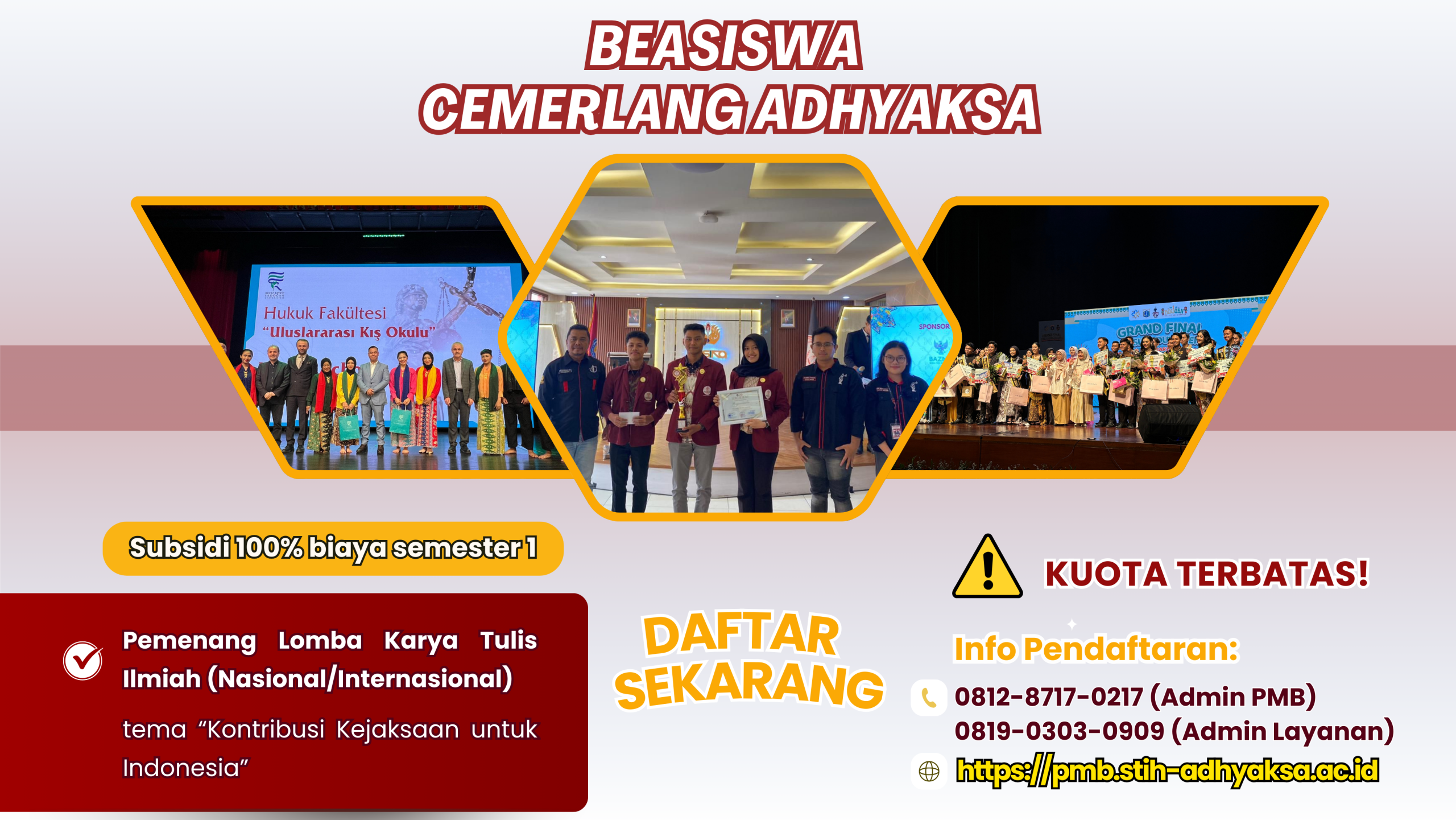 STIH Adhyaksa Luncurkan Program Beasiswa Cemerlang Adhyaksa bagi Siswa Berprestasi